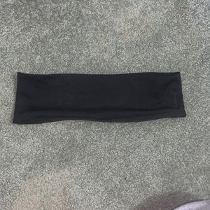 black bandeau bathing suit top